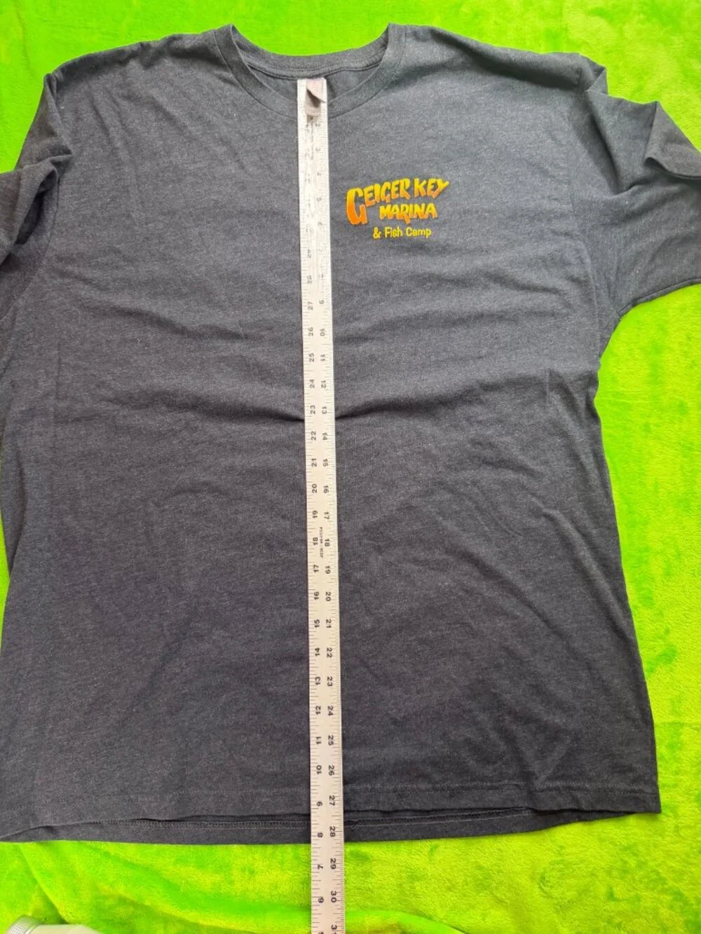 Geiger Key Marina Fish Camp T-Shirt Sz XXL Florida Keys Iguana